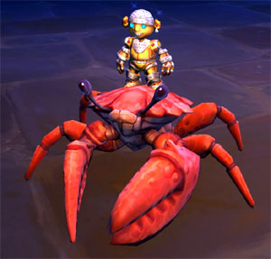 Lil' Bling riding Cranky Crab