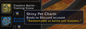 Shiny Pet Charms accepted by BFA vendors