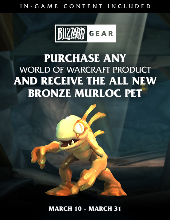 Blizzard Gear Store bronze murloc promotion