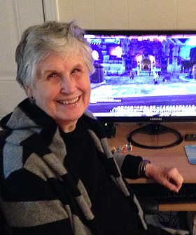 Donna Glee Reim (a.k.a. Grannyglee) playing WoW