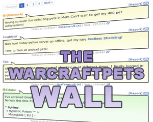 The WarcraftPets Wall