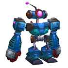 Blue Clockwork Rocket Bot